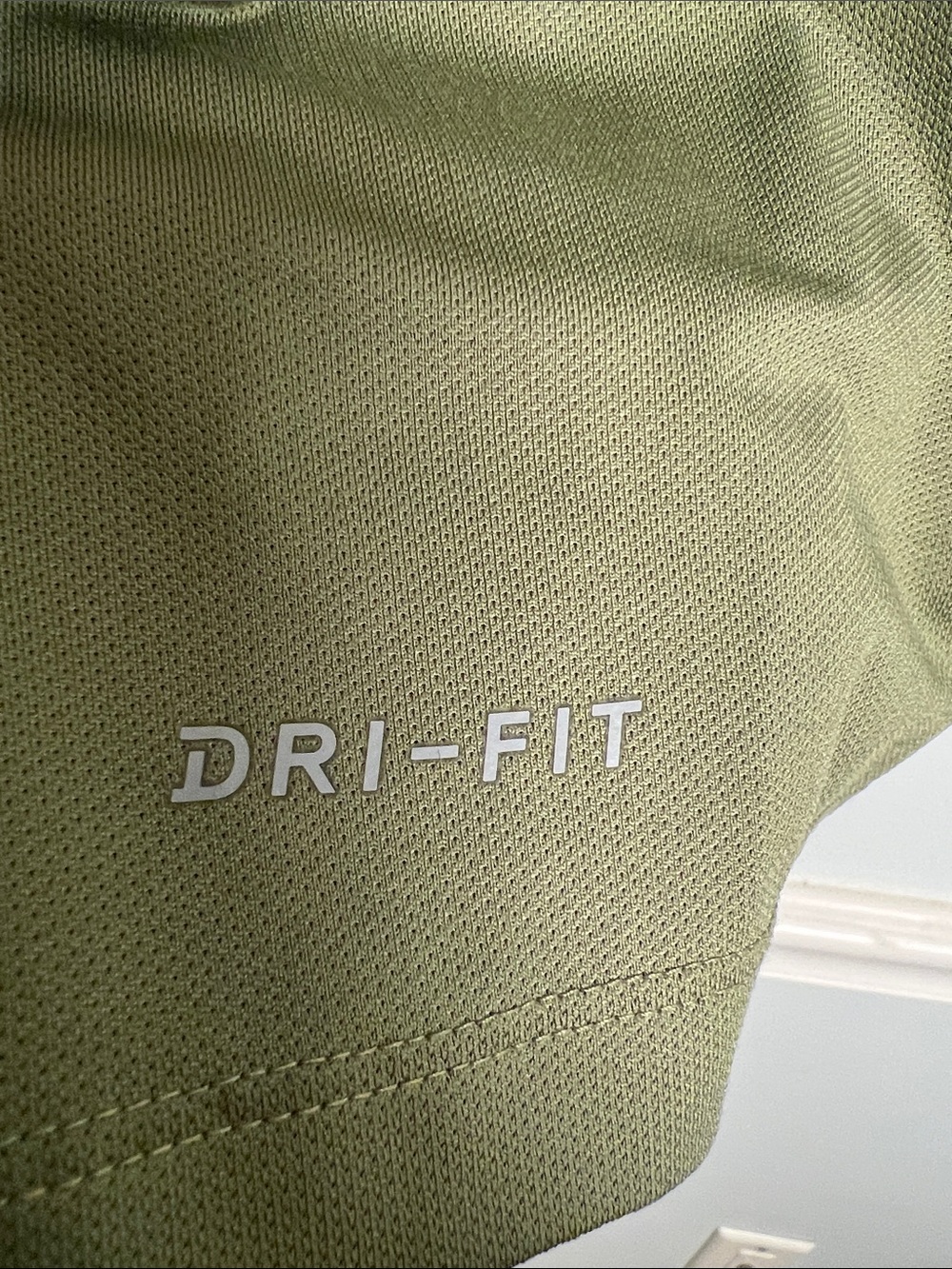 Nike Olive Green & Dark Olive Striped Dri-FIT Polo - Picture 5 of 9